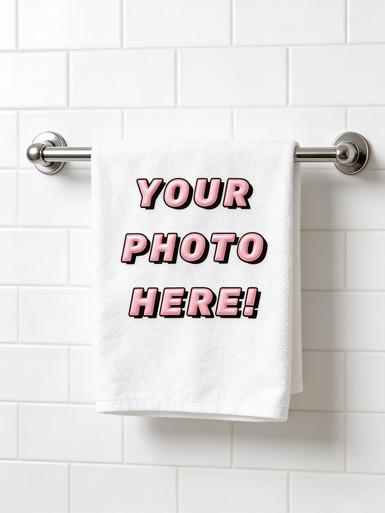 1Pc/2Pc Custom Photo Towel, Up - Home Bathroom Images ulasan dan harga