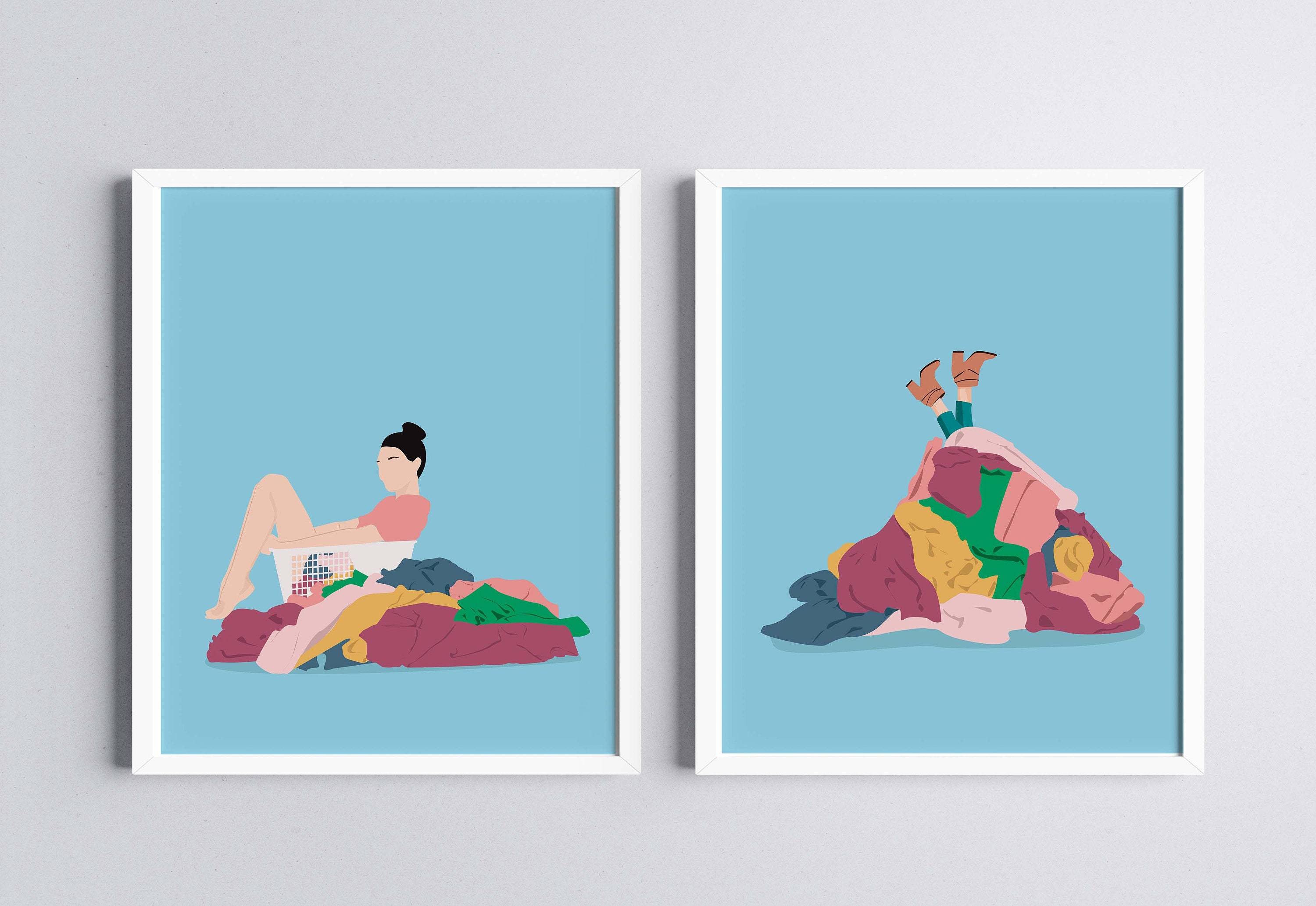 Frameless Pastel Colors Art Pr - Home Bathroom Colors ulasan dan harga