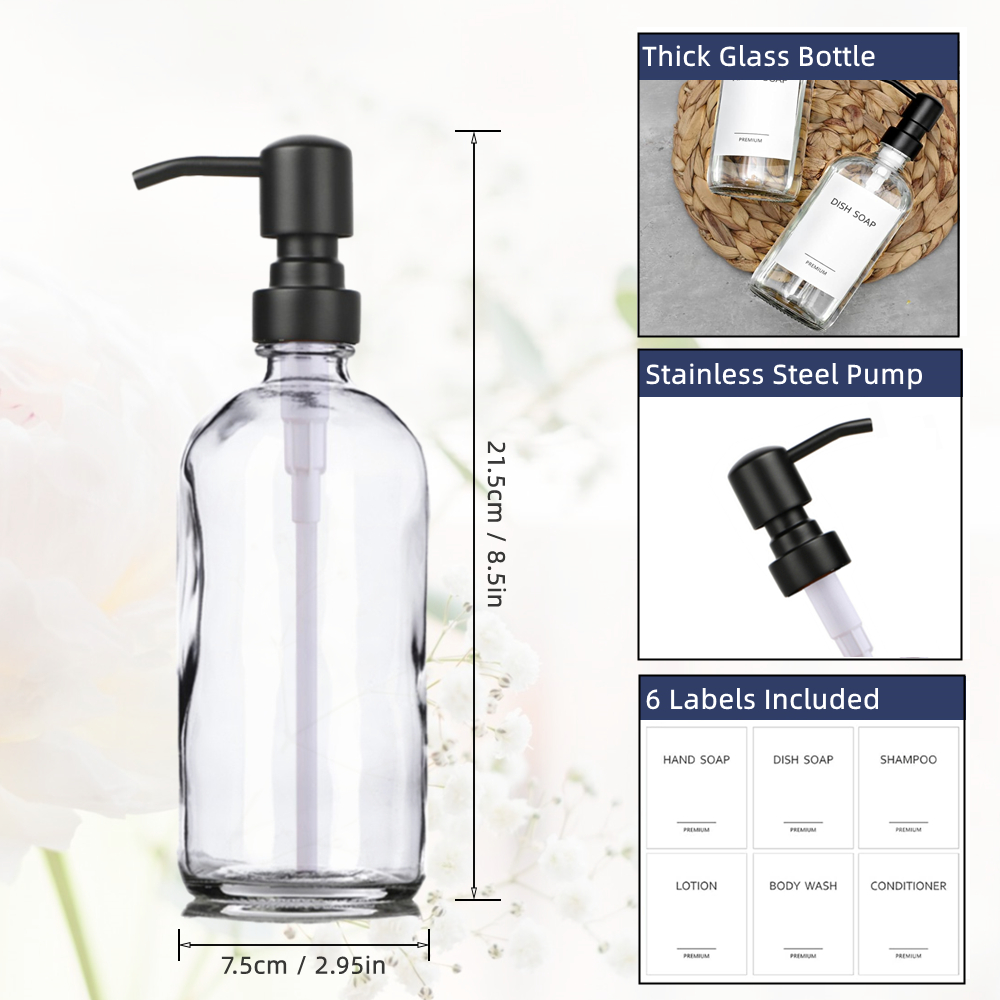 Clear Glass Soap Dispenser Set - Glass Soap Dish ulasan dan harga