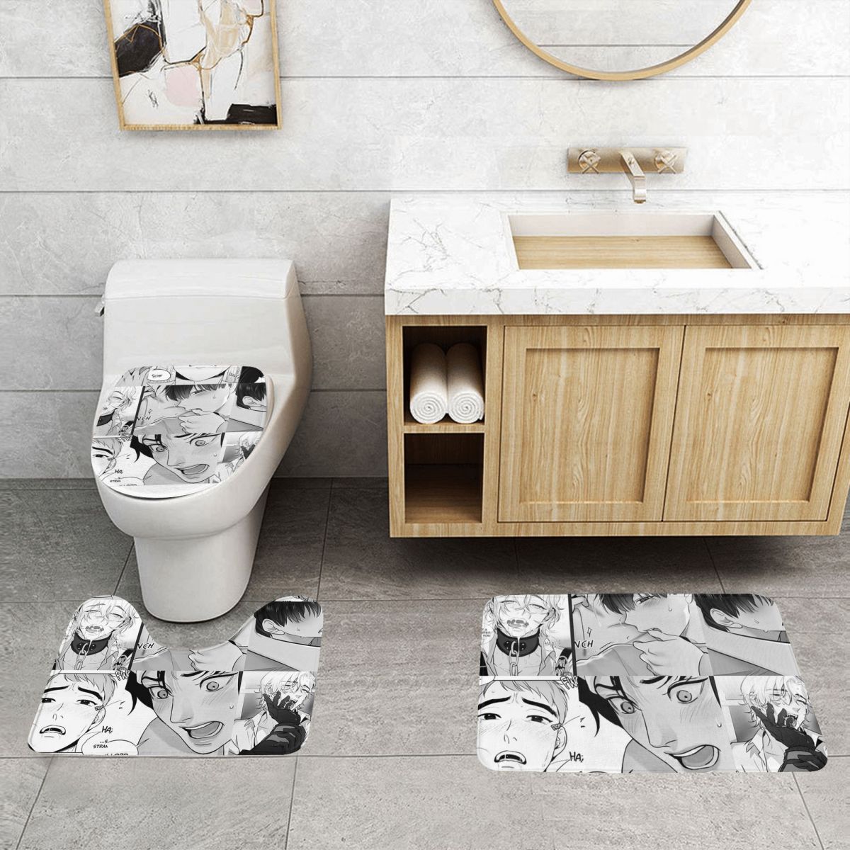 The Good Yaoi Boys 3 Pcs Bath  - Home Goods Bathroom Sets ulasan dan harga