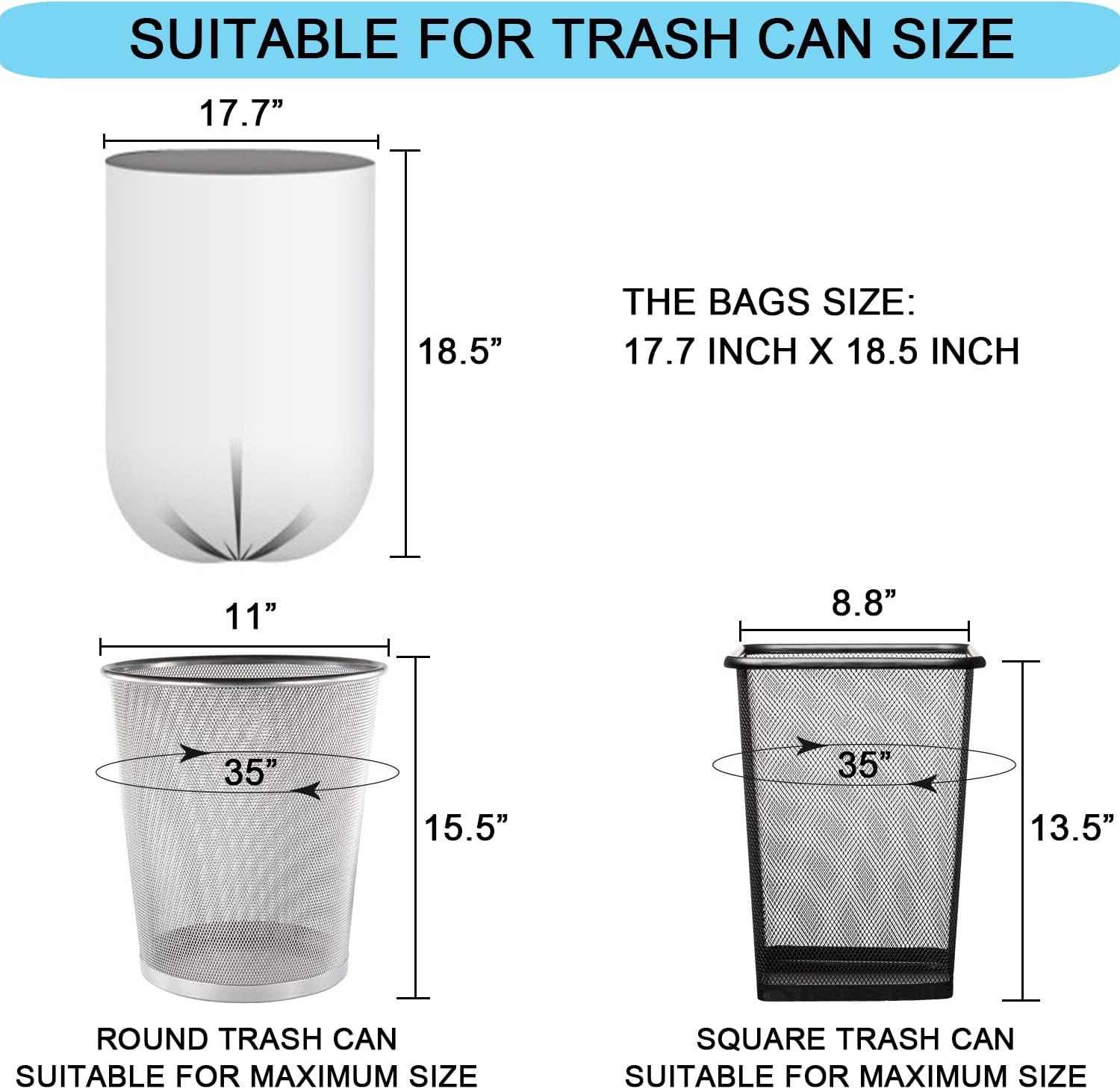7.5L Clear Small Trash Bags, 1 - Home Bathroom Images ulasan dan harga