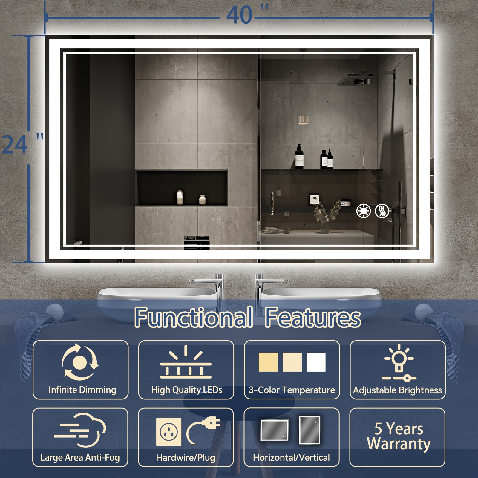 24x36''-24x32'' Bathroom Mirro - Home Bathroom Colors ulasan dan harga