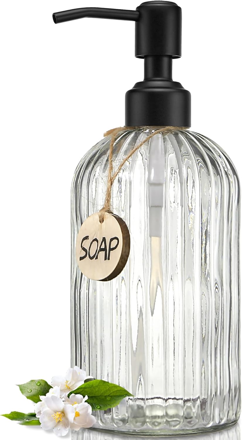18oz Glass Soap Dispenser with - Glass Soap Dish ulasan dan harga
