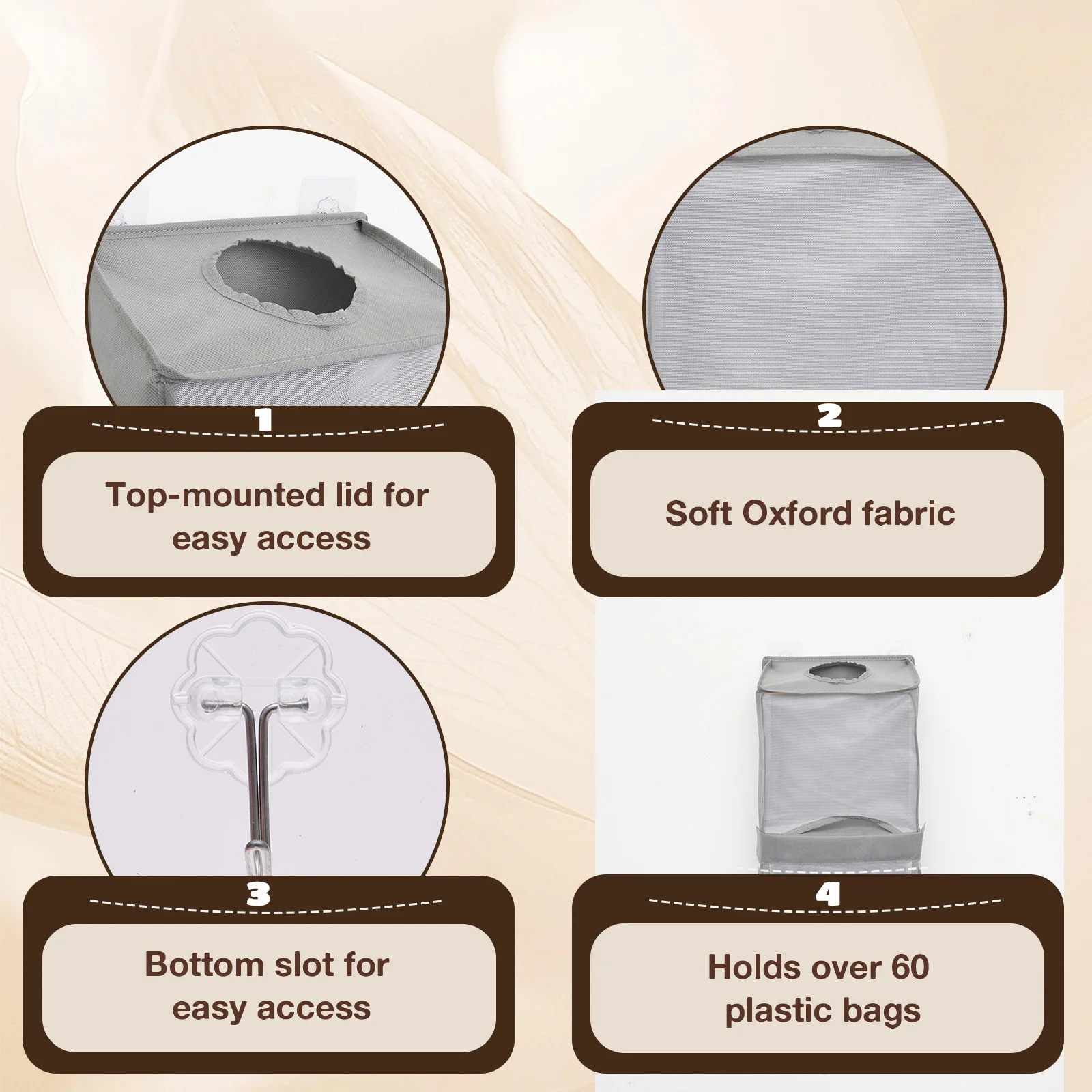 2-Layer Hanging Storage Bag 2  - Home Bathroom Towel Dispenser ulasan dan harga